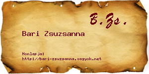 Bari Zsuzsanna névjegykártya